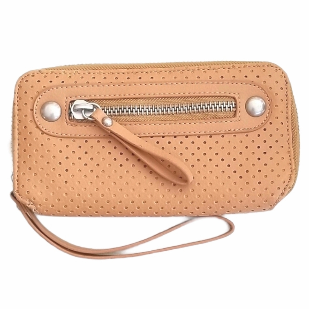 NWT Zip Top Clutch Tan Bag Wallet Purse - Picture 15 of 15
